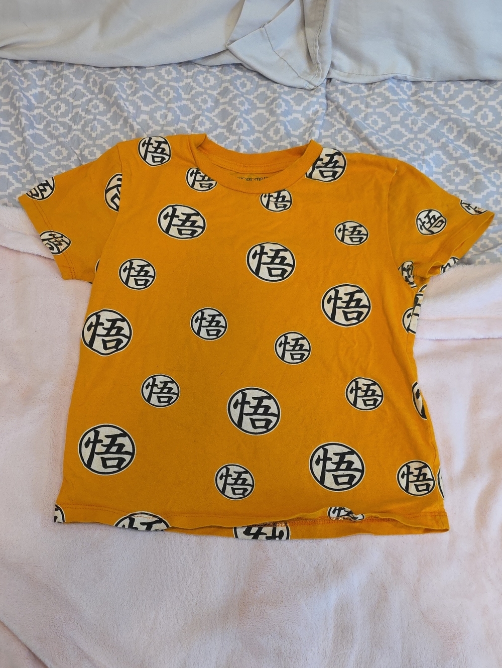 Kids DragonballZ Orange Short-Sleeve Graphic Tee with Allover Motif